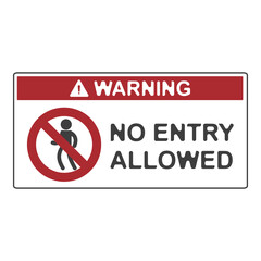 No entry allowed, flat logo