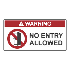 No entry allowed, flat logo
