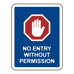 Obraz premium No entry allowed, flat logo
