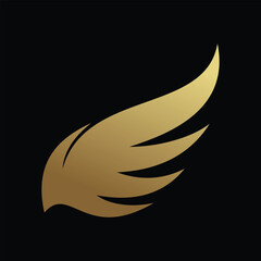Wings symbol logo template design with creative element concept