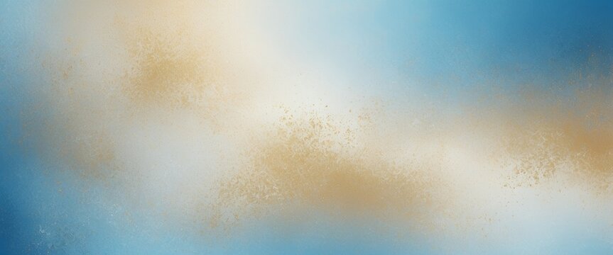 Abstract blue and tan background with  textured, speckled design.