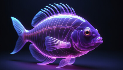 Fototapeta premium fish on blue