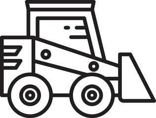 Bulldozer Line Icon © bigpa
