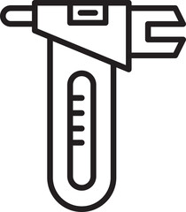 Vernier Caliper Line Icon