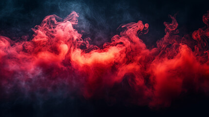 Fototapeta premium Crimson Red Dust Cloud Overlay