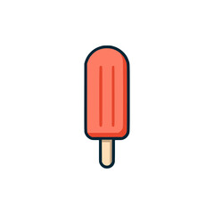 popsicle ice cream sweet snack food logo vector illustration template design