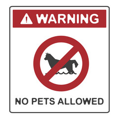 no pets allowed, flat logo