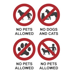 no pets allowed, flat logo