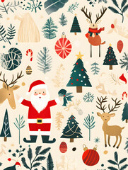 Fototapeta premium Christmas and New Year-themed graphic background
