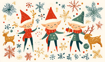 Christmas and New Year-themed graphic background