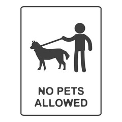 no pets allowed, flat logo