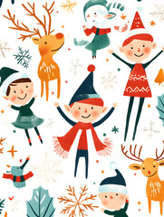 Fototapeta premium Christmas and New Year-themed graphic background