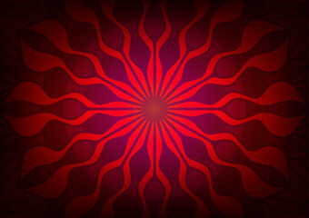 Geometric mandala red abstract line pattern background