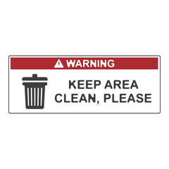 No littering, flat logo