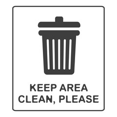 No littering, flat logo