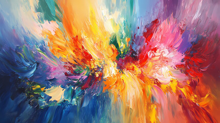 Abstract colorful painting for decoration. Impressionism. Illustration