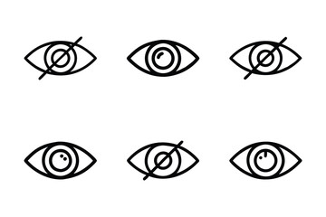 Eye icon bundle set in creative vector style
