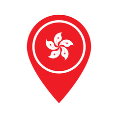 Hong Kong flag location icon