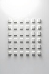 白い四角が並んでいる抽象的な画像