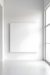 真っ白な部屋と白い壁にかかる白いボード