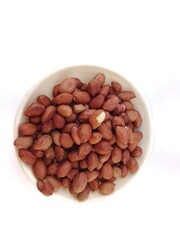 Isolated object peanuts on a plate