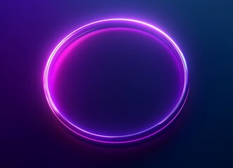 Abstract background with glowing circles ring.