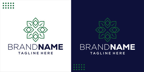 Creative Flower Ornament Logo, Design Inspiration, Illustration, Vector