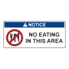 No eating or drinking, no smoking, flat logo
