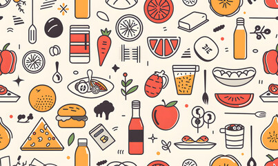 fruits and vegetable herbal concept  for background or 2d illustrator cartoon.