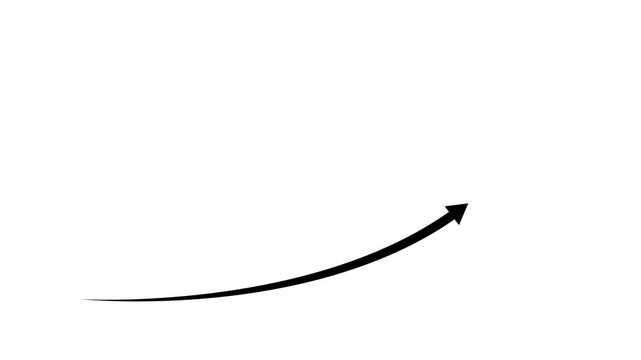Rising arrow transparent channel. arrow rising transparent channel, business growth arrow and graph chart, Business line arrow.