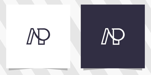 letter ap pa logo design vector