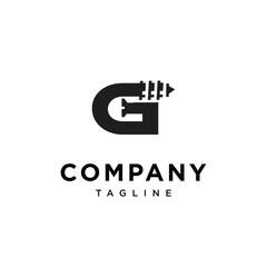 Letter G Screw logo icon vector