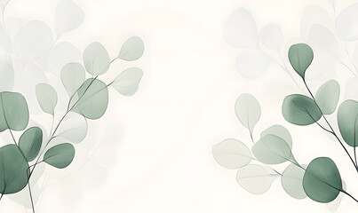 Obraz premium 2D illustrator doodle-style floral and leaf graphics on a white background or wallpaper