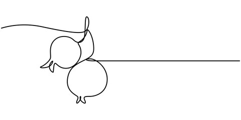 Black currant vector illustration. One line art drawing with organic black currant, Blackcurrant in continuous line drawing style. Group of blackcurrant fruits with leaves on a white background.