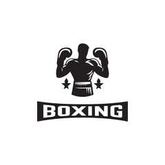Creative Set Of Illustration Boxing Logo Design