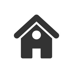 Black and White Home Icon Illustration. black and white illustration of a home icon, representing housing, real estate, and home design. Perfect for web design and graphic projects.