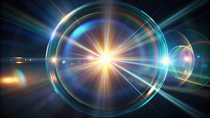 Dark realistic lens flare shining through a glass surface , lens flare, dark, realistic, glass, overlay, visual effect, sunlight