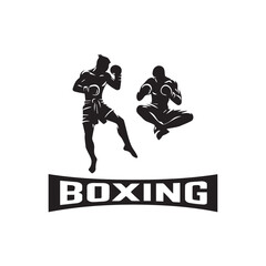 Creative Set Of Illustration Boxing Logo Design