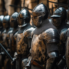 Fototapeta premium medieval knight in armor