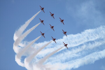 British Red Hawks Airshow Before the British Grand Prix in Silverstone, England
