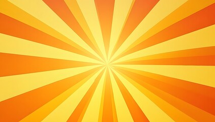 Fototapeta premium A yellow and orange background with an abstract sun pattern, Sunburst background
