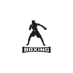 Creative Set Of Illustration Boxing Logo Design