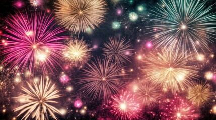 Fototapeta premium Colorful Fireworks Display