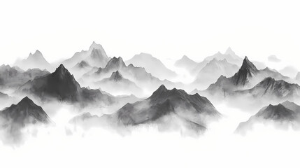 misty mountain landscape