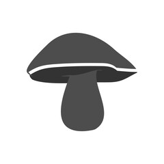 Minimalist Black Mushroom Icon with Simple Design. a minimalist black mushroom icon featuring a simple design. Perfect for digital graphics, nature-themed projects, or app icons.