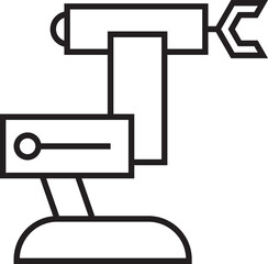 Industrial Robot Line Icon