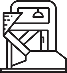 Modern Building Line Icon
