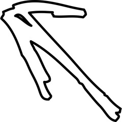 Single isolated icon with outline style icon on white background