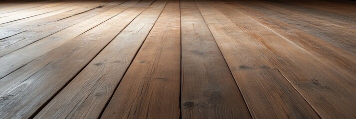 Authentic vintage wooden floor with warm tones and natural grain, perfect for rustic backgrounds, interior design, and product displays.