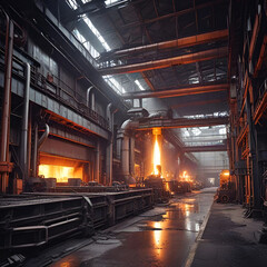 factory in the night
